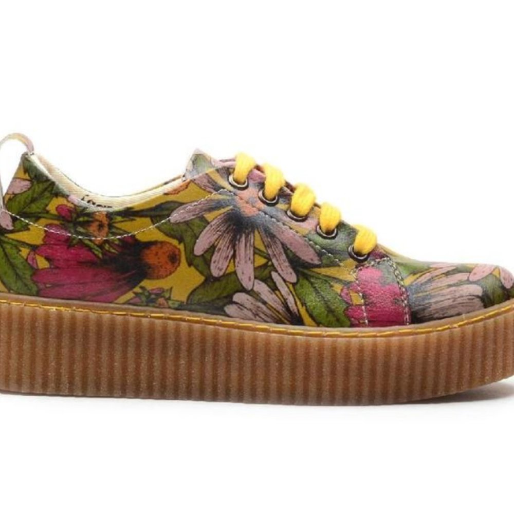 Goby Shoes - Floral Sneakers - White Shoelaces - Picture 3 of 5